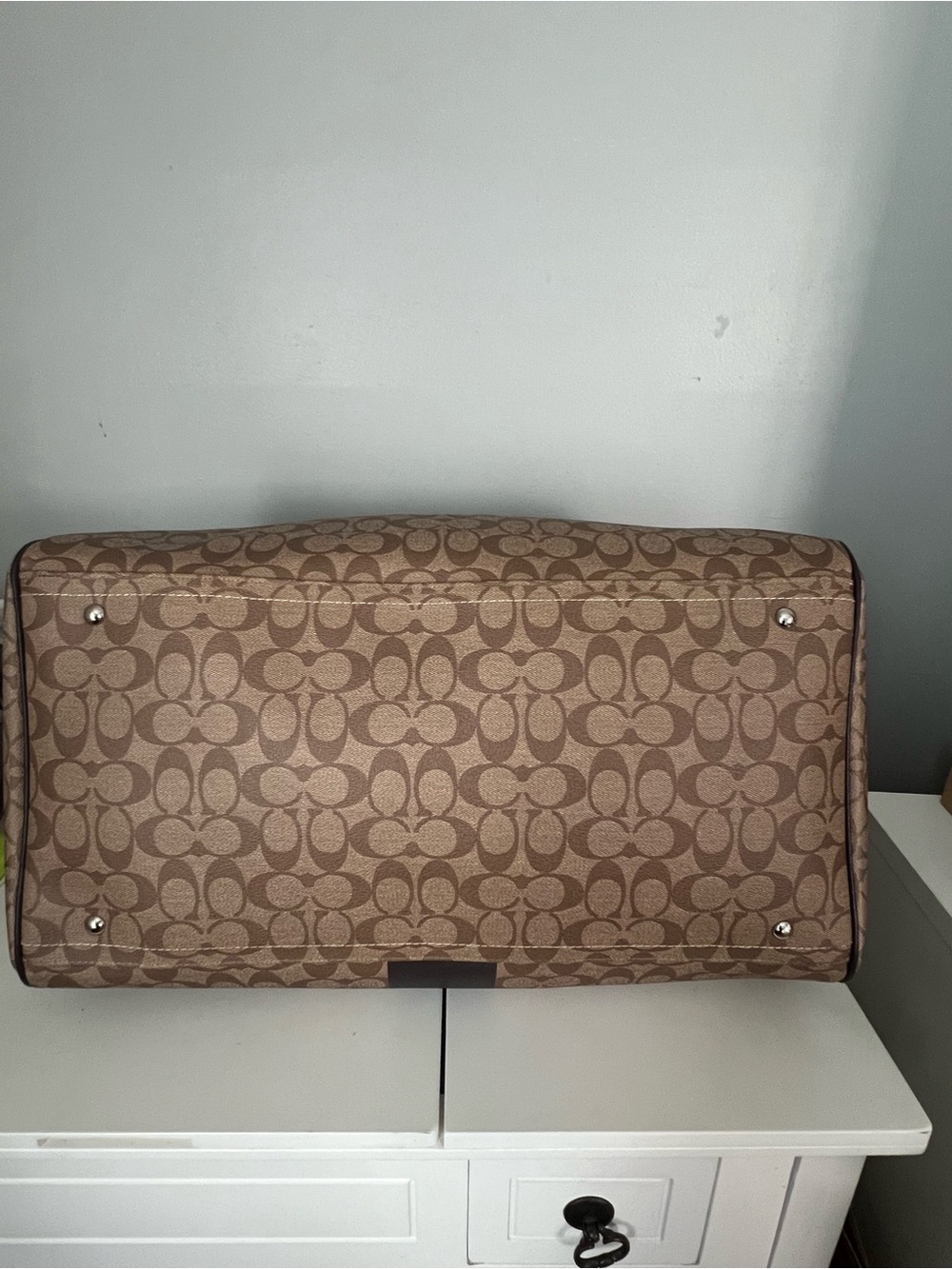 COACH HERITAGE STRIPE WEEKENDER DUFFEL BAG - Picture 8 of 9